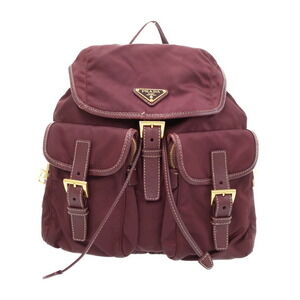 PRADA Two Pocket Tessuto Backpack Rucksack Daybag Red